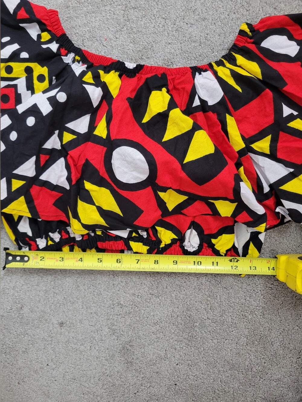 SATSUMA African Print 2 Piece Set Off-Shoulder Crop Top & Maxi Skirt Cotton -(M) - Picture 6 of 8